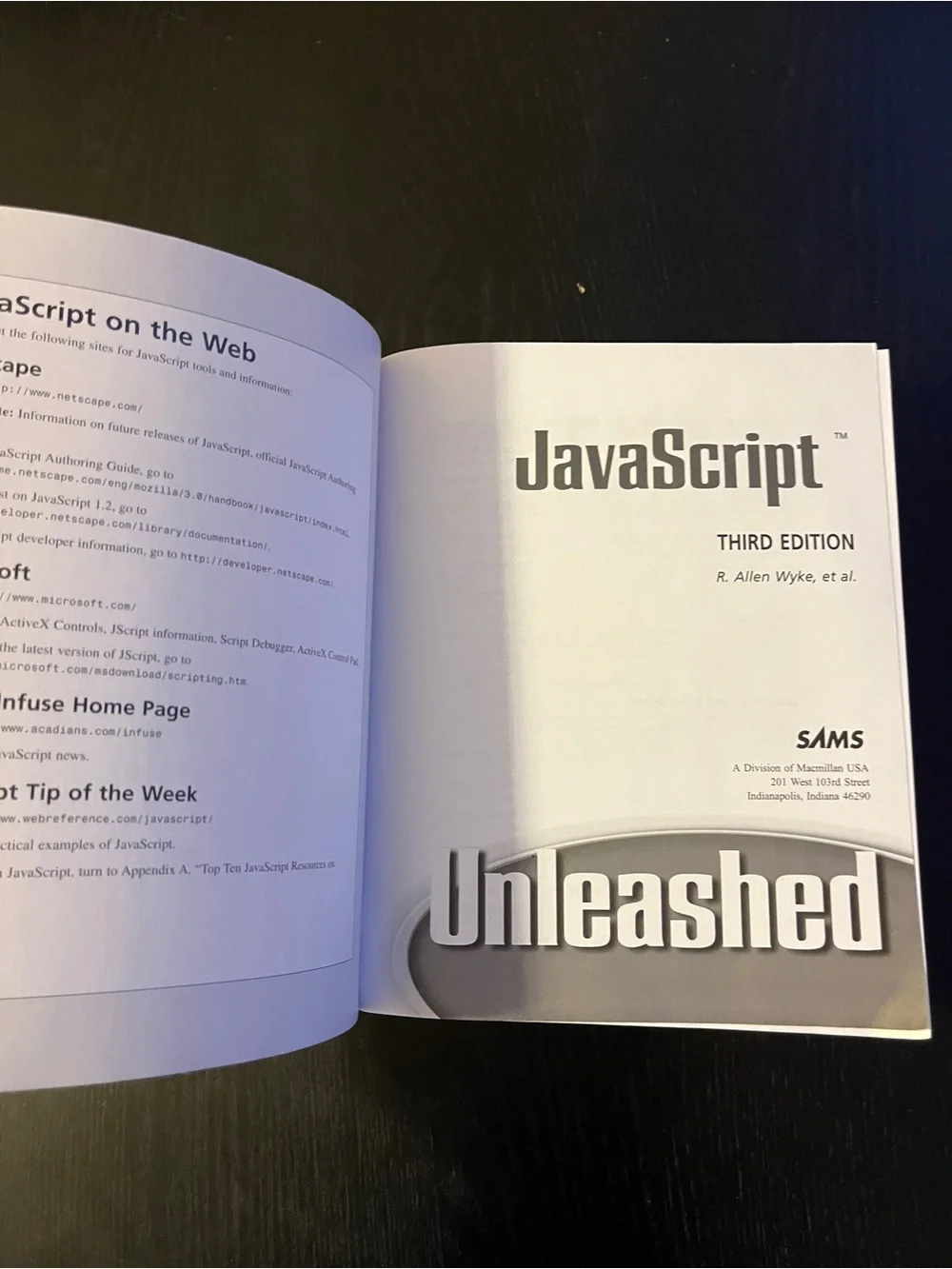 (Original $49.99) Sams JavaScript Unleashed 3rd Edition Book w/ CD-ROM Vintage